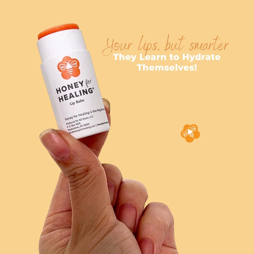 Ultra-Hydrating Tinted Formula Made with Manuka Honey 15  UMF, Coconut Oil, Beeswax | 12  Hour Moisture, Zero Waste Recyclable Tube | Lip Moisturizer & Color in One 0.25 oz / 7 gr (Soft Peach)