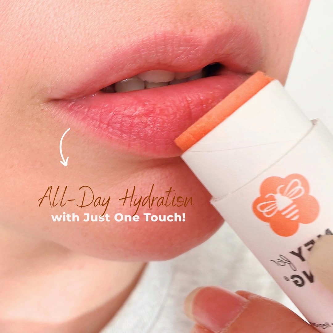 Ultra-Hydrating Tinted Formula Made with Manuka Honey 15  UMF, Coconut Oil, Beeswax | 12  Hour Moisture, Zero Waste Recyclable Tube | Lip Moisturizer & Color in One 0.25 oz / 7 gr (Soft Peach)