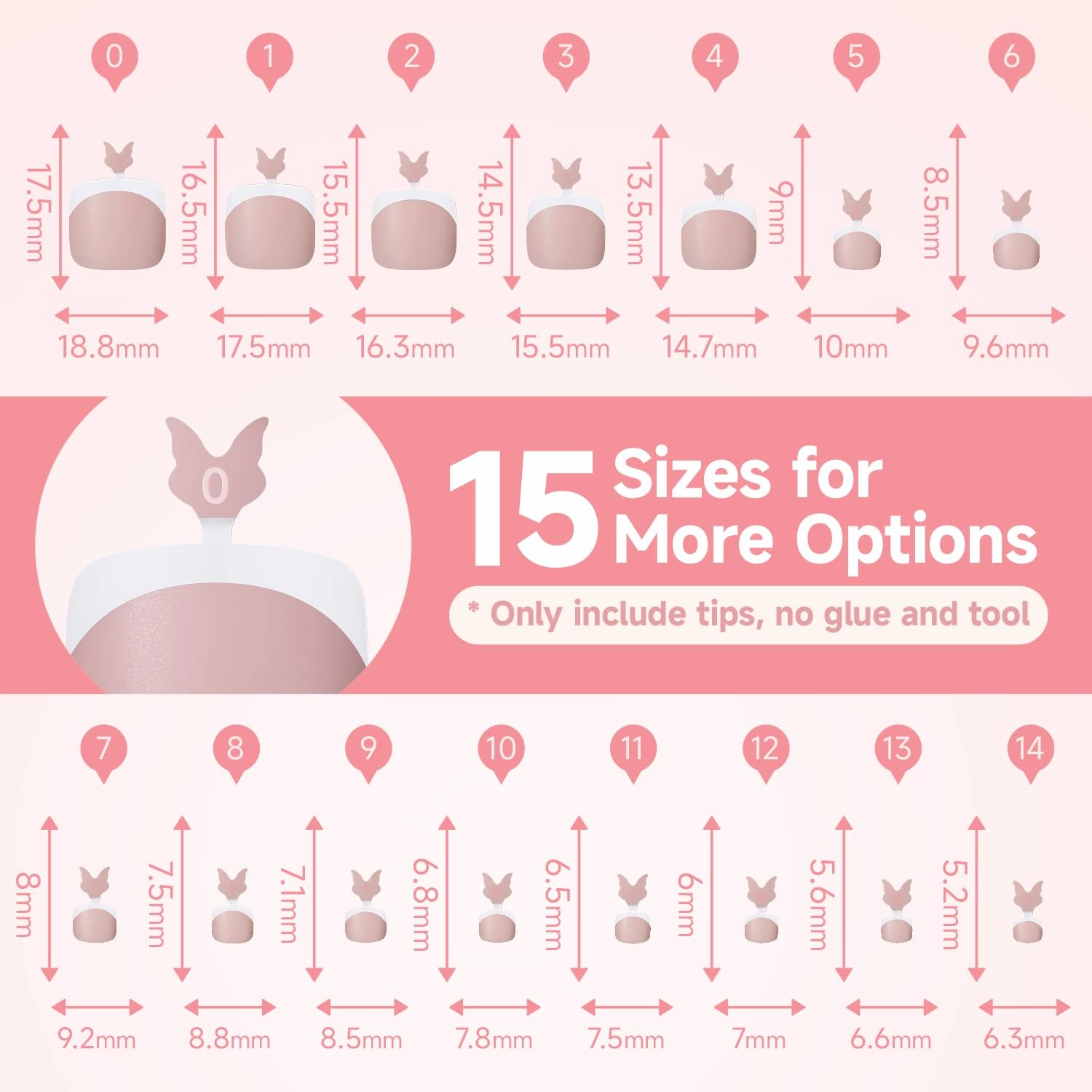 UNA GELLA French Press On Toe Nails Short 330Pcs Peach Pink X-Soft Gel Toe Nail Tips 15 Sizes Square Round Pre-etched Toenail Tips Soak Off Fake Acrylic Press On Toenails for Women Nail Extensions Art