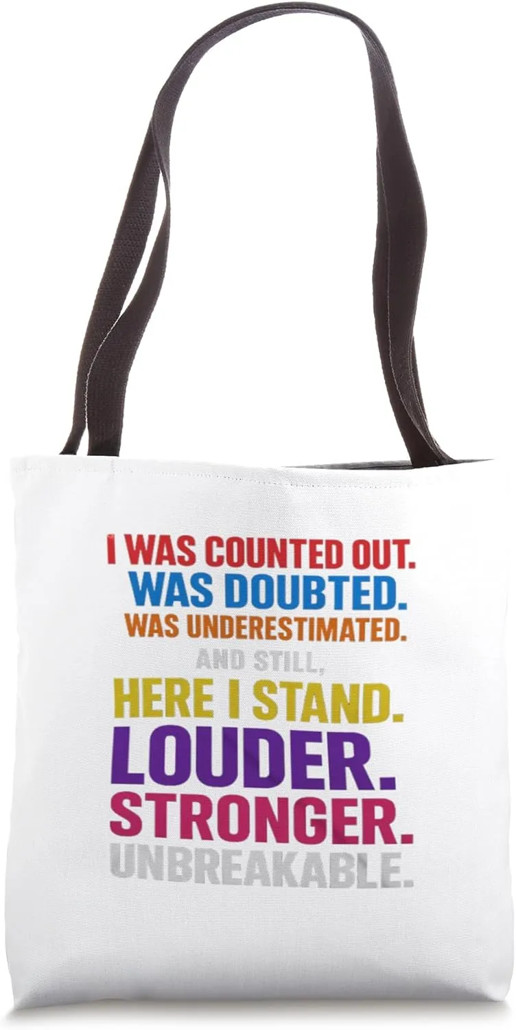 Unbreakable Motivation Empowering Bold Comeback Fighter Tote Bag