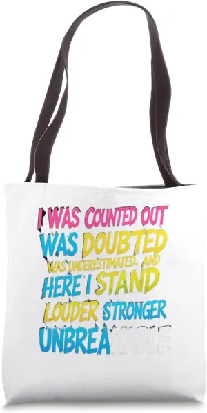 Unbreakable Motivation Empowering Bold Comeback Fighter Tote Bag