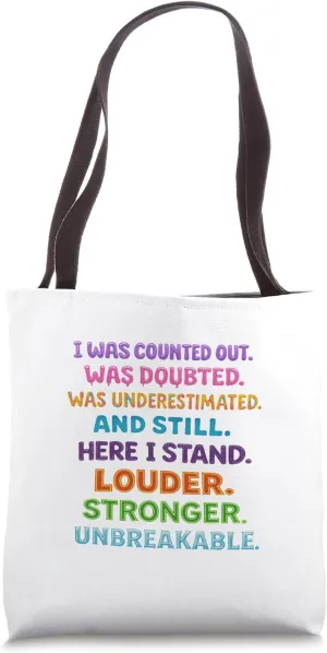 Unbreakable Motivation Empowering Bold Comeback Fighter Tote Bag