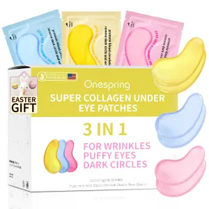 Under Eye Patches (30 Pairs) 24K Gold Eye Mask and Hyaluronic Acid Eye Patches for Puffy Eyes, Rose Eye Masks for Dark Circles, Puffiness, Eye Bag, Wrinkles - Gift for Women