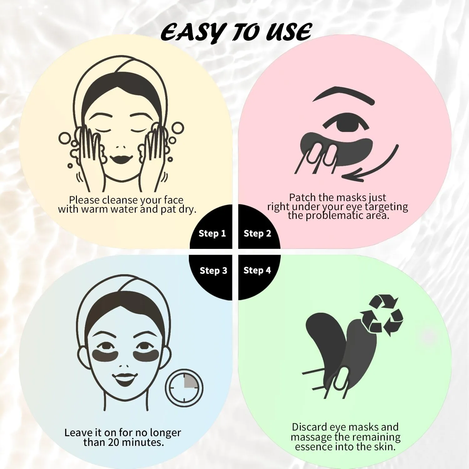Under Eye Patches(25 Pairs), 24K Gold, Caffeine, Hyaluronic Acid, Aloe Vera Eye Masks for Dark Circles Puffy Eyes Undereye Bags, Eye Skin Care Gift Set for Bachelorette Party Favors