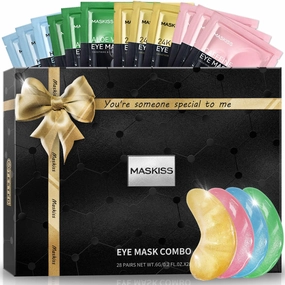 Under Eye Patches (28 Pairs), 4 Colors Eye Masks Gift Set for Dark Circles Puffy Eyes, Undereye Bags and Wrinkles Puffiness, Skin Care Gift Set for Bachelorette Party Favors