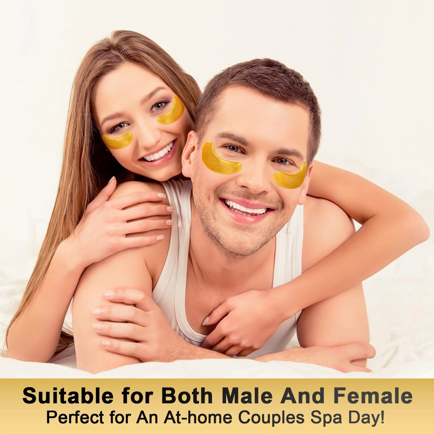 Under Eye Patches (50 Pairs) - 24K Gold Eye Masks Enriched with Abundant Collagen for Dark Circles, Puffy Eyes, Wrinkles - Gifts for Women Skin Care - Vegan & USA Tested