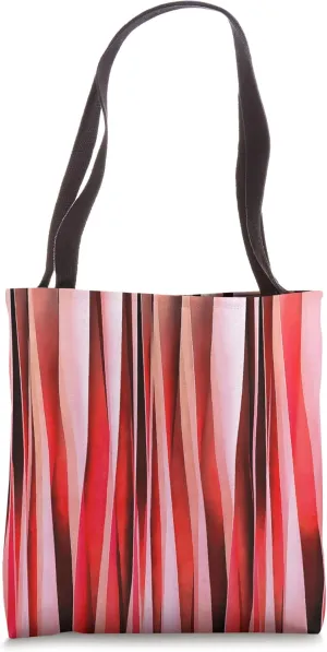 Uneven Artistic Vertical Stripes Medium Pink Hues Tote Bag