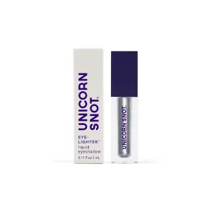 UNICORN SNOT Liquid Eyeshadow Makeup - Eyelighter - Buildable & Playable Liquid Eye Shadow - Smooth Gliding Intense Color - Metallic Eyes & Lip Glitter for Festivals, Pride, Cosplay - Silver (Bounce)