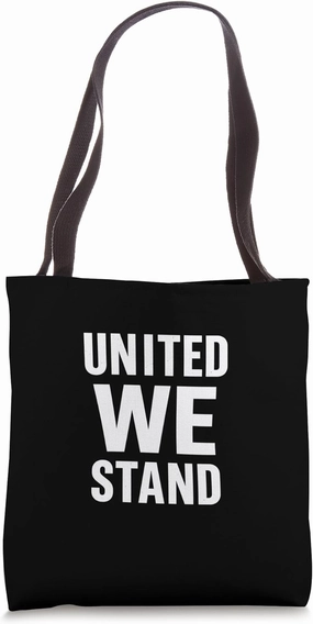 UNITED WE STAND Bold Typography Unity Tote Bag