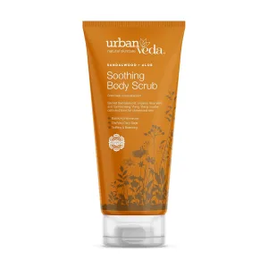 Urban Veda Soothing Body Scrub | Exfoliating with Sandalwood | Bath and Body with Organic Aloe vera Gel | Skin Exfoliator for Body | Body Scrub for Men & Women | 6.76 fl oz