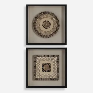 Uttermost 04367 Intertwine - Shadow Box (Set of 2)-23.63 Inches Tall and 23.63 Inches Wide