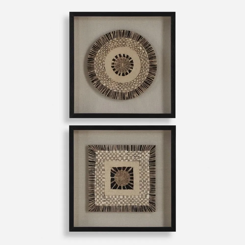 Uttermost 04367 Intertwine - Shadow Box (Set of 2)-23.63 Inches Tall and 23.63 Inches Wide