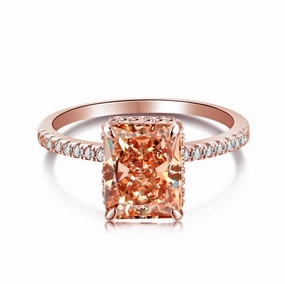 Varenna Rectangle Ring - Rose