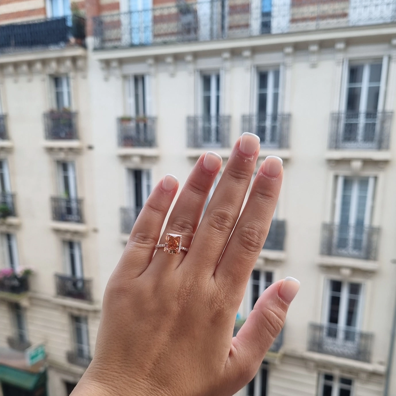 Varenna Rectangle Ring - Rose