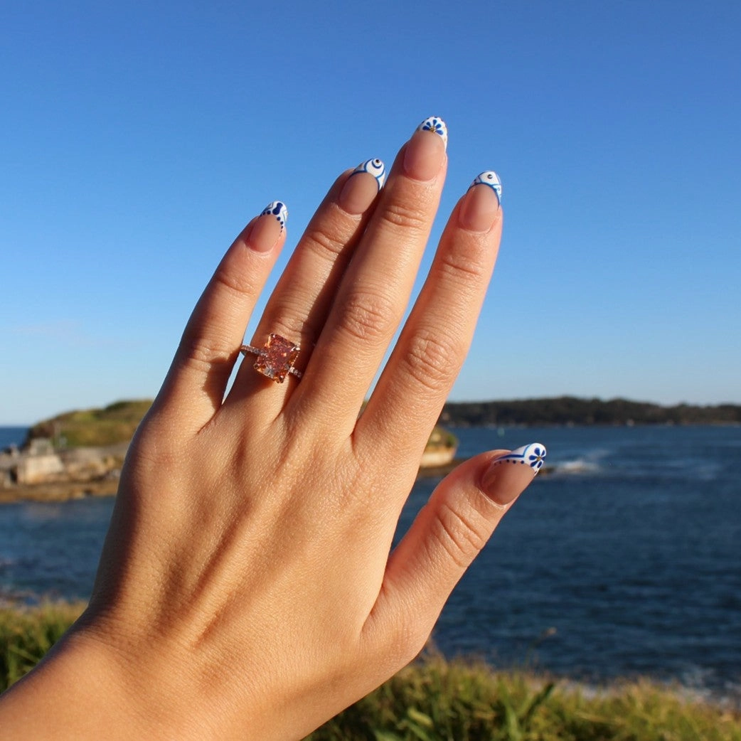Varenna Rectangle Ring - Rose