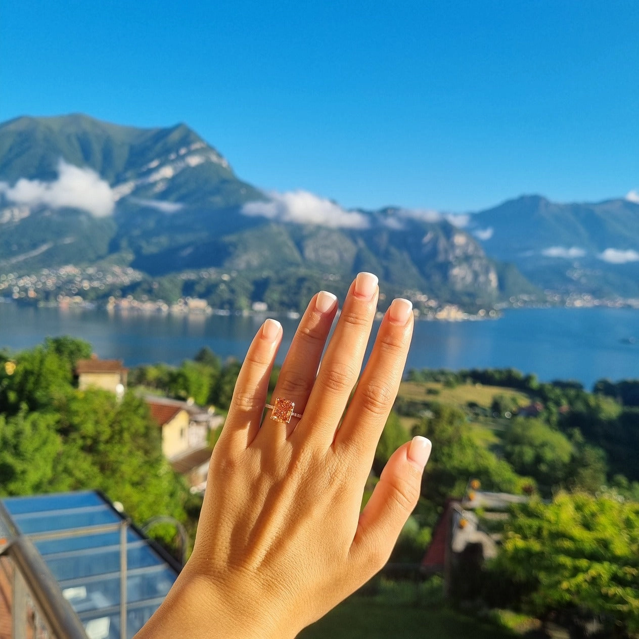 Varenna Rectangle Ring - Rose