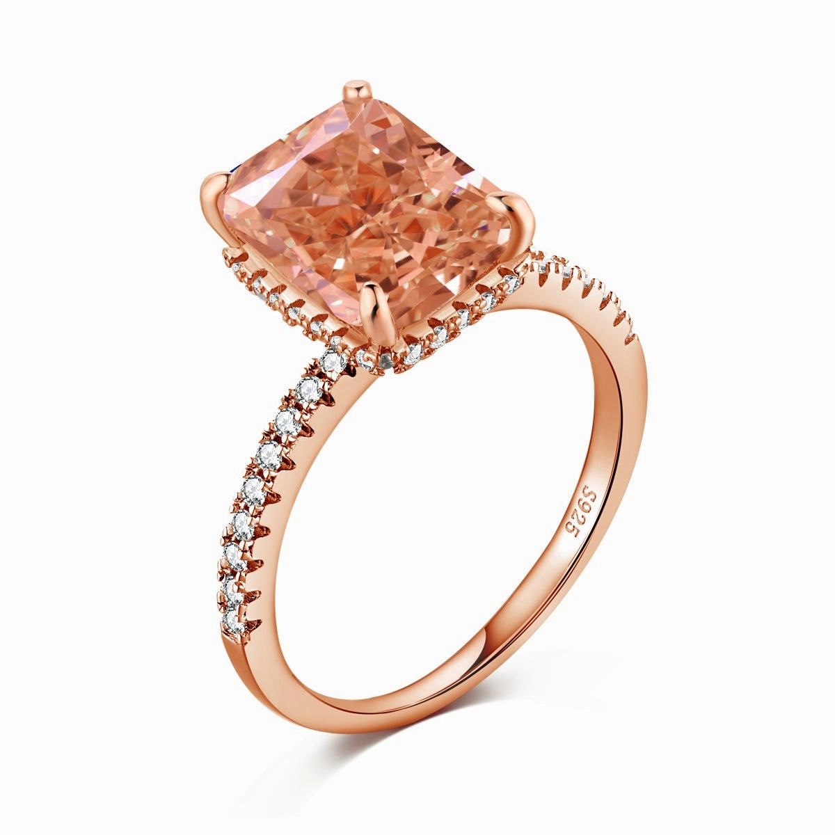 Varenna Rectangle Ring - Rose