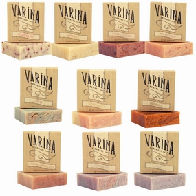 Varina Natural Floral Variety Bar Soap - Gentle Cleansing for Sensitive Skin, Floral - 10 Pack