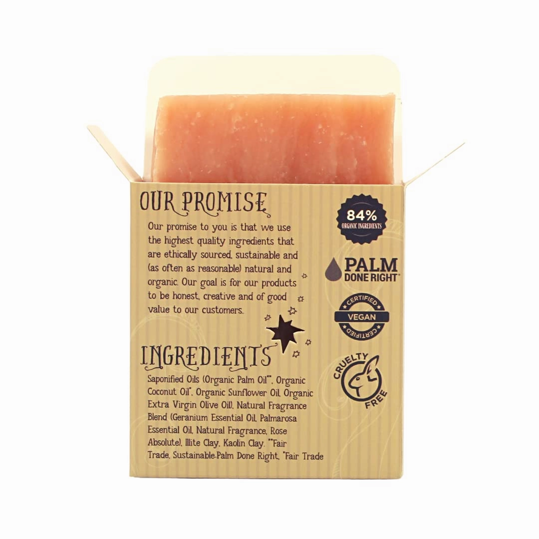 Varina Organic Nature's Rose Bar Soap - Gentle Cleansing for Sensitive Skin, Floral - 3 Pack - Experience Healthy and Glowing Skin
