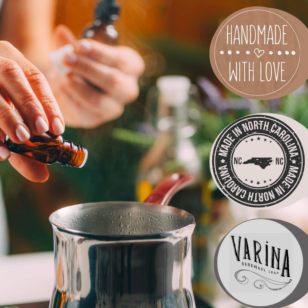 Varina Organic Nature's Rose Bar Soap - Gentle Cleansing for Sensitive Skin, Floral - 3 Pack - Experience Healthy and Glowing Skin