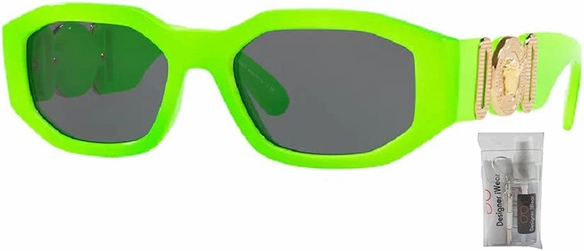 Versace VE4361 Rectangular Sunglasses For Men For Women   BUNDLE with Designer iWear Eyewear Kit