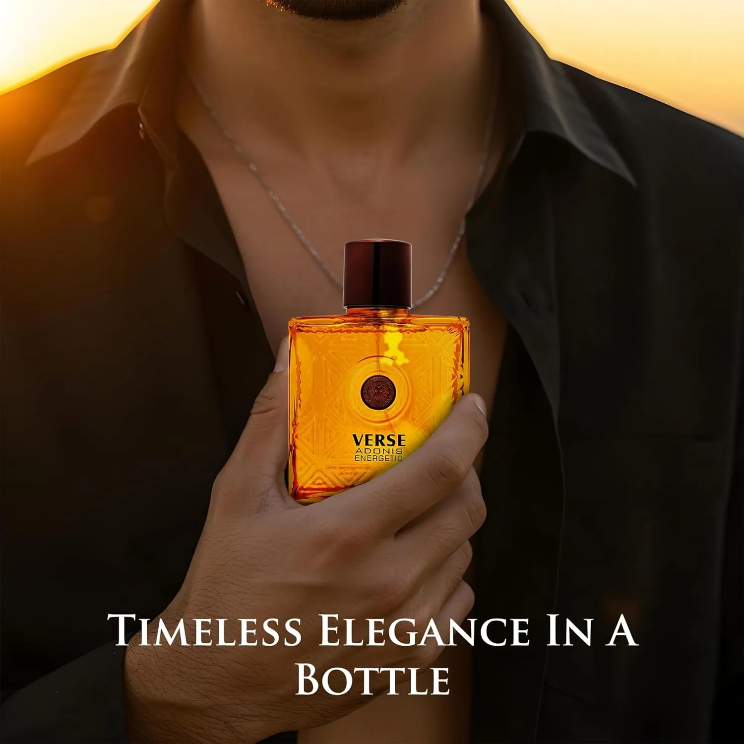 Verse Adonis Energetic for Men - Long-Lasting Fresh Fragrance, Bold & Invigorating Scent, Perfect for Day & Night Wear, Energizing & Powerful Aroma, 3.4 Fl Oz (100ml) Eau de Parfum Bottle Spray Par