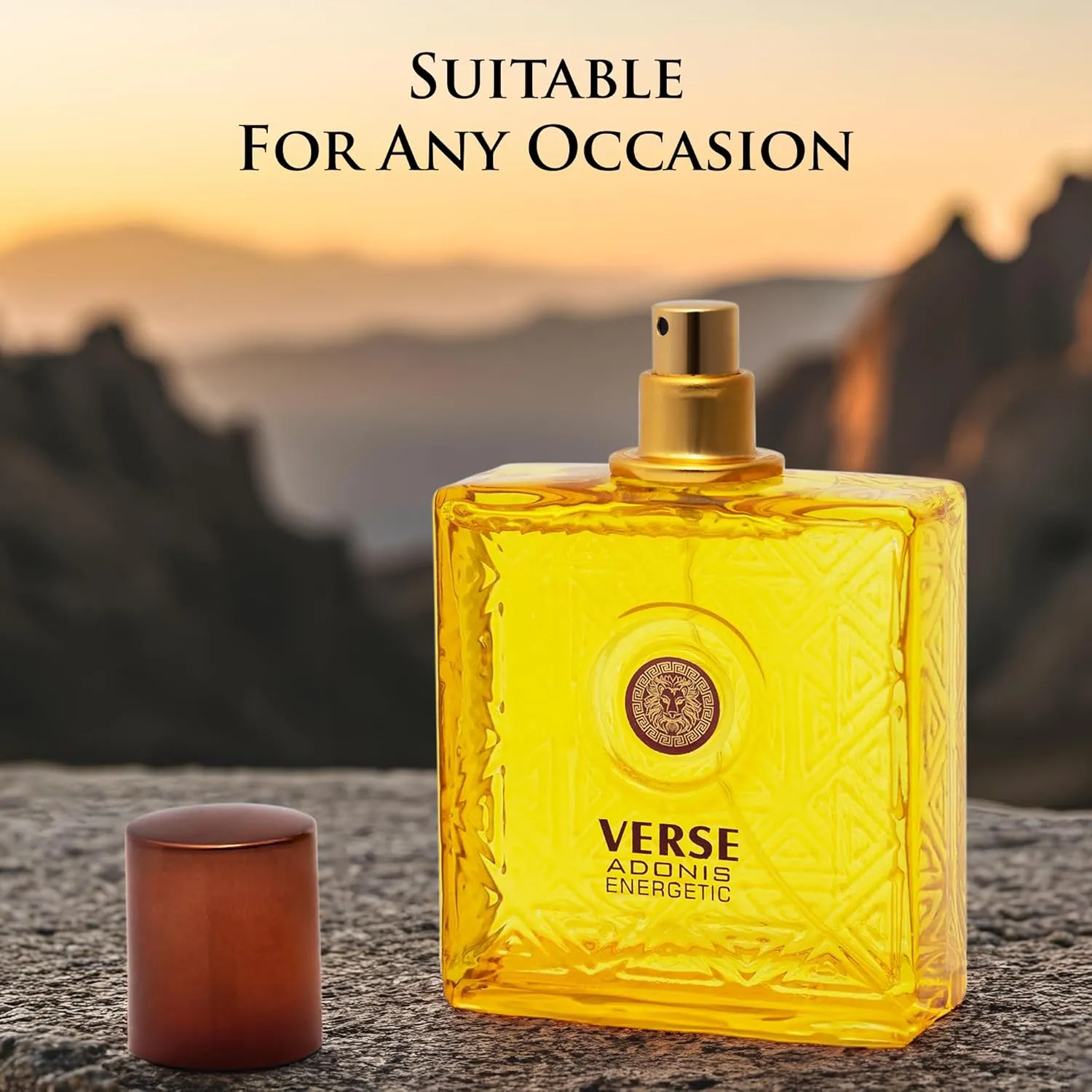 Verse Adonis Energetic for Men - Long-Lasting Fresh Fragrance, Bold & Invigorating Scent, Perfect for Day & Night Wear, Energizing & Powerful Aroma, 3.4 Fl Oz (100ml) Eau de Parfum Bottle Spray Par