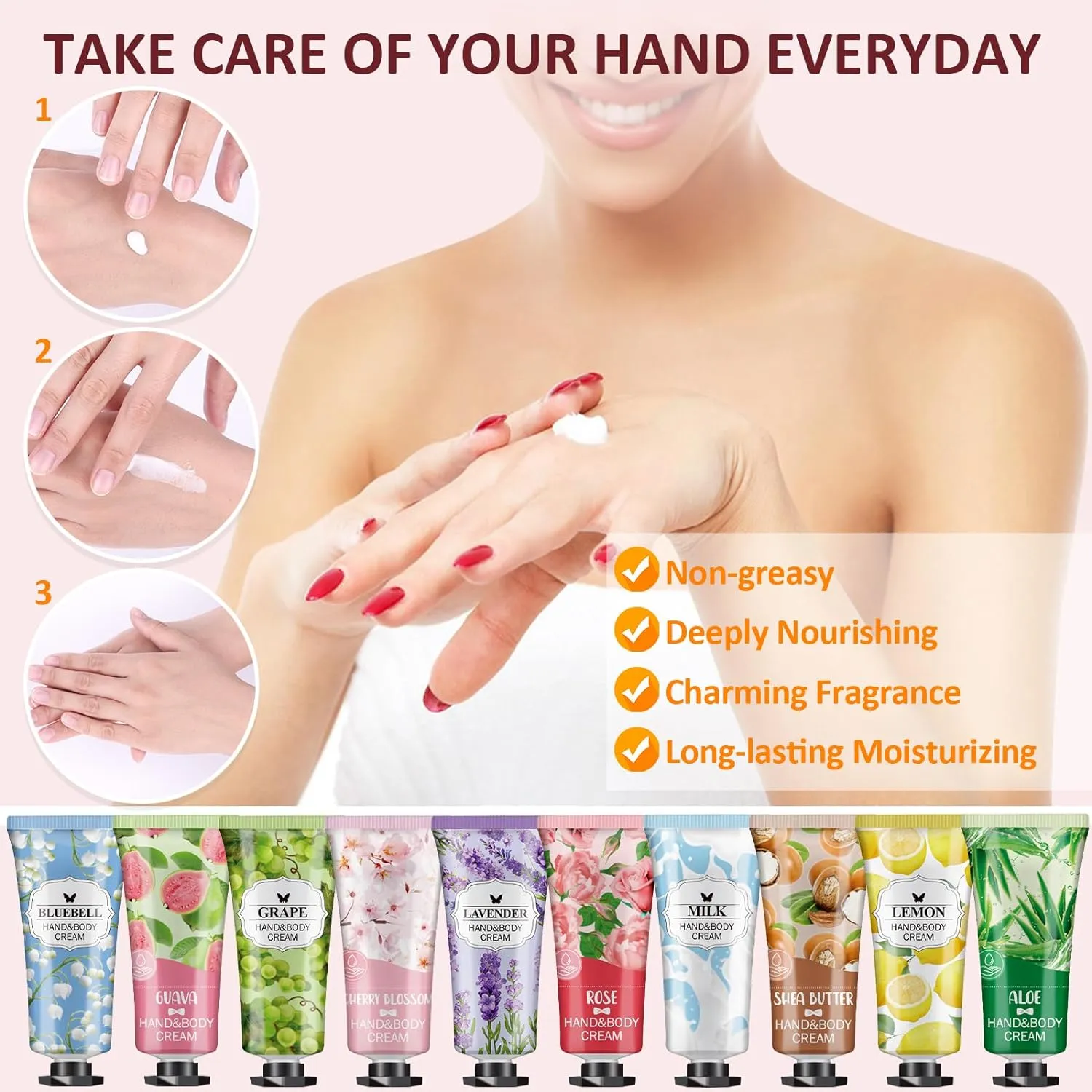 VESPRO 56Pack Hand Cream Gifts Set For Women, Thank You Gifts, Bulk Hand Lotion Travel Size for Dry Cracked Hands, Mini Hand Lotion for Birthday Gifts, Bridal Shower Favors and Small Gifts for Women