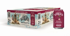 Virgil's Handcrafted Black Cherry Soda - Tang Bold Flavor - 12oz Cans, 24 Pack