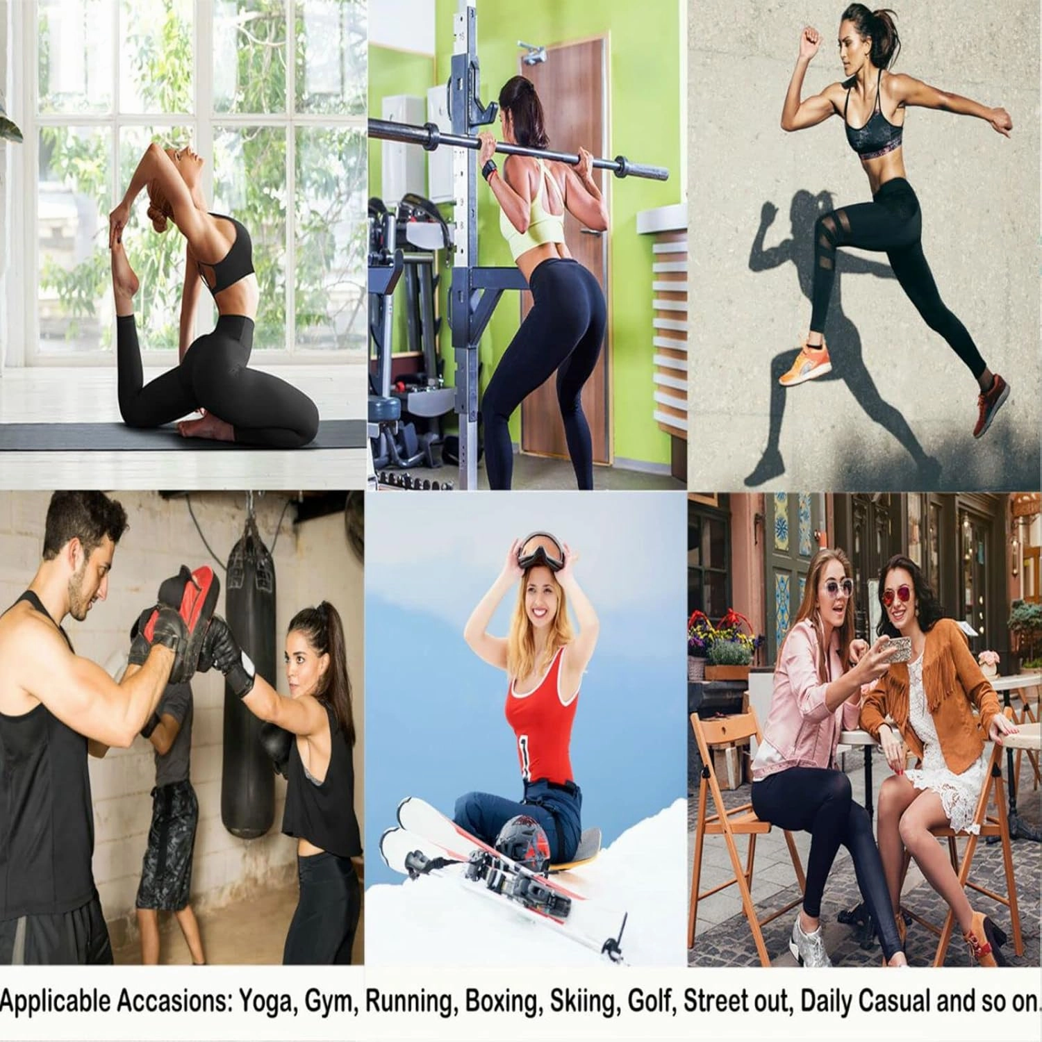 visesunny Women's High Waisted Yoga Capris with Pockets Tummy Control Non See Through Workout Athletic Running Capri Leggings