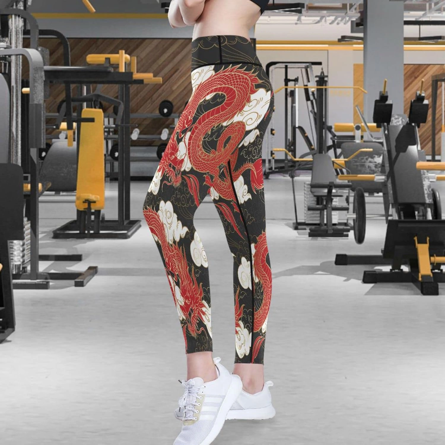 visesunny Women's High Waisted Yoga Capris with Pockets Tummy Control Non See Through Workout Athletic Running Capri Leggings