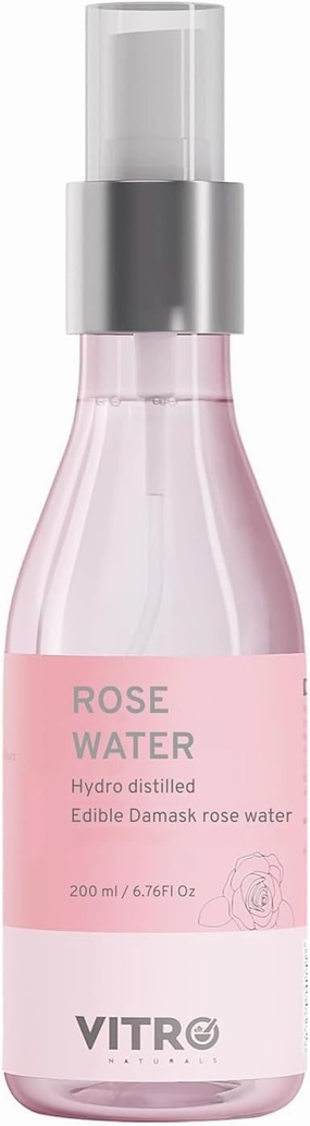 VIT.ro Rose Water Spray for Face 200ml | Pure Gulab Jal | No Additives, Chemicals, or Preservatives | Natural Toner for Hydrated, Glowing Skin | Hydro Distilled