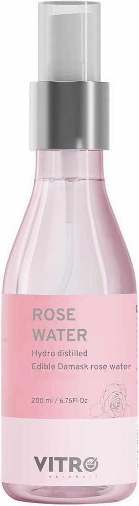 VIT.ro Rose Water Spray for Face 200ml | Pure Gulab Jal | No Additives, Chemicals, or Preservatives | Natural Toner for Hydrated, Glowing Skin | Hydro Distilled