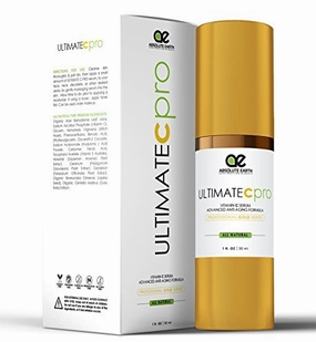 Vitamin C Serum,FOR PROFESSIONAL USE, Advanced Skincare Formula - Ferulic Acid Anti-Wrinkle Anti-Aging Vitamin C Serum with Hyaluronic Acid,Vitamin E by Absolute Earth, 1 fl. oz