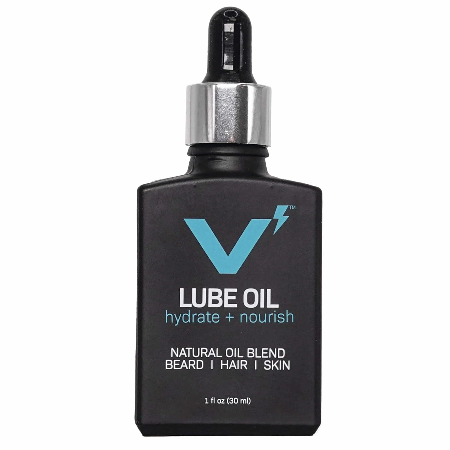 VOLT Lube Beard Oil - Natural Vegan Formula with Jojoba & Argan Oil, 1 Oz (30ml) Glass Bottle, Costa Scent
