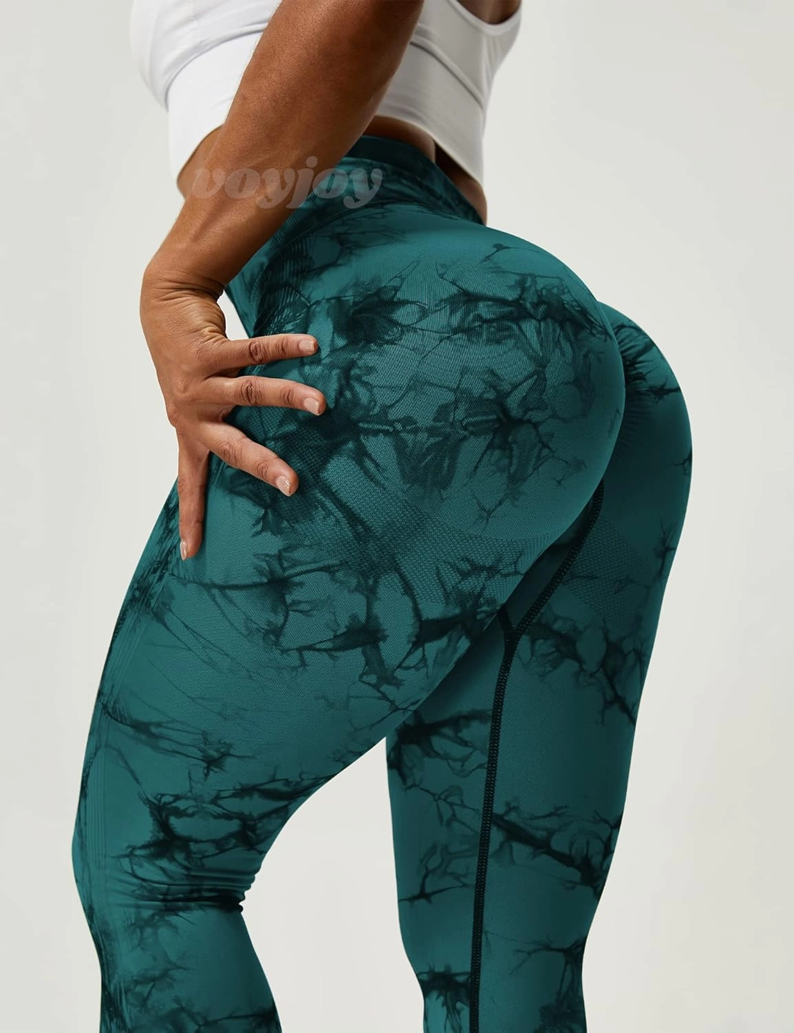VOYJOY Seamless Leggings for Women High Waist Yoga Pants Scrunch Butt Lifting Elastic Tights
