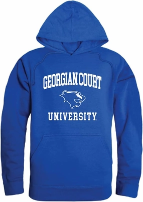 W Republic Georgian Court University Lions Seal Fleece Hoodie Sweatshirts - Royal, Large