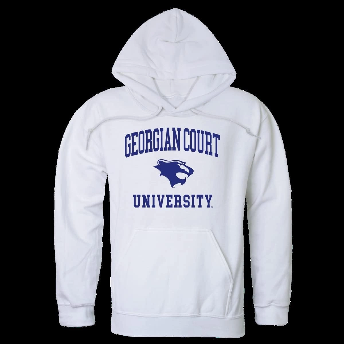 W Republic Georgian Court University Lions Seal Fleece Hoodie Sweatshirts - White, Small