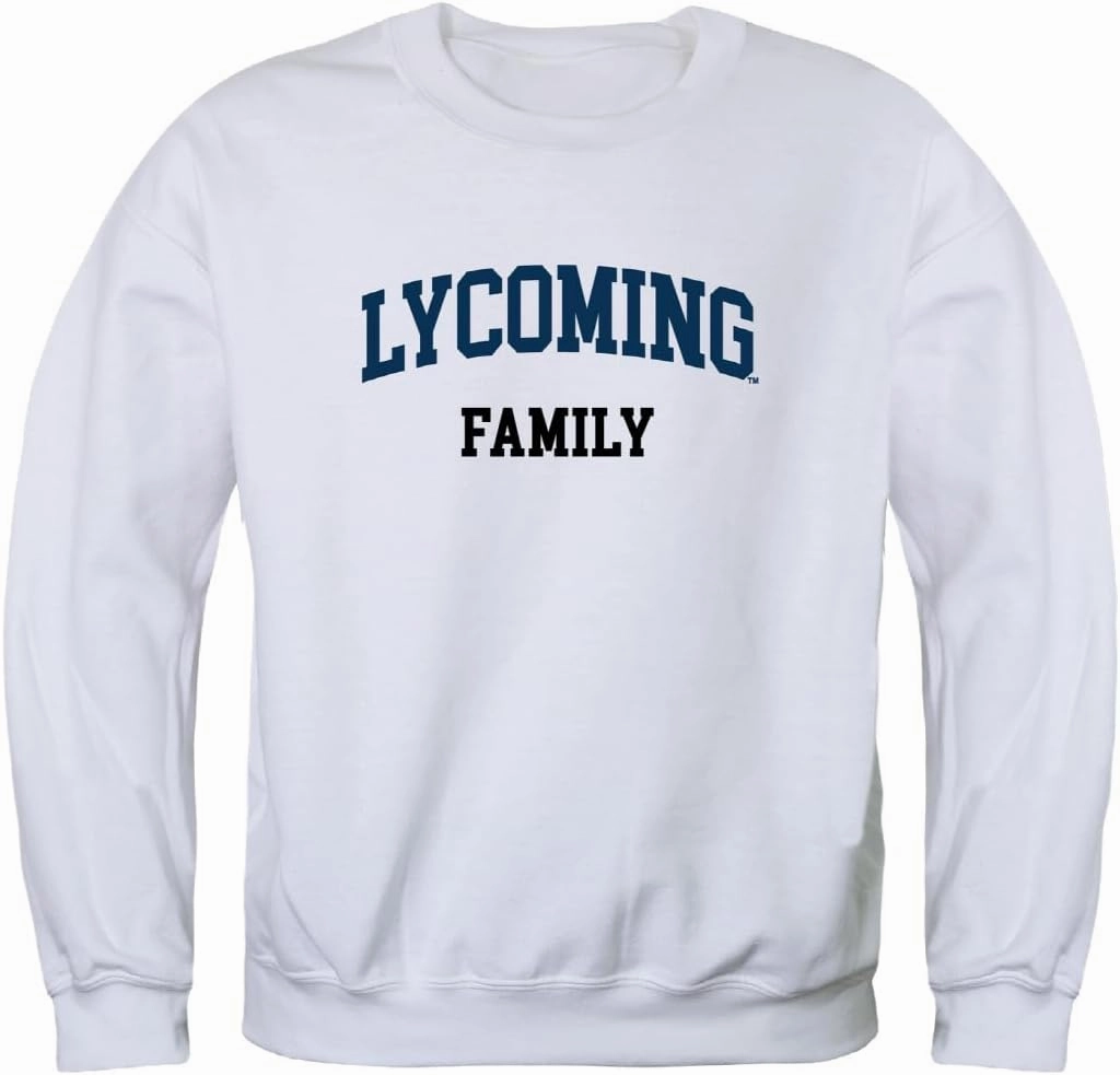 W Republic Lycoming Warriors Family Crewneck Pullover Sweatshirt Sweater - White, Medium