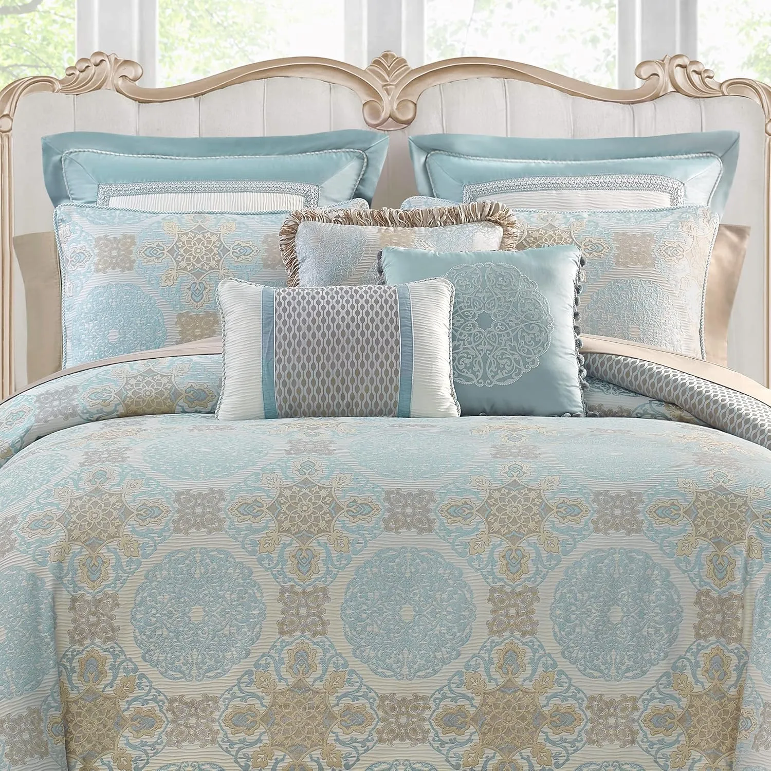 Waterford Joselyn King 6PC Comforter Set, Silver