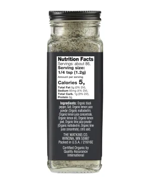 Watkins Gourmet Organic Spice Jar, Lemon Pepper Blend, 3.6 Ounce ., 3.6 Ounce (Pack of 2)