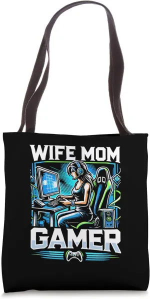 Wife Mom Gamer for Gaming Mommy and Wife Tote Bag