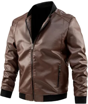 Windbreaker Men Jacket Plus Size Stylish Slim Leather Jacket Sweatshirt Men Falls Shirt Women's Trench