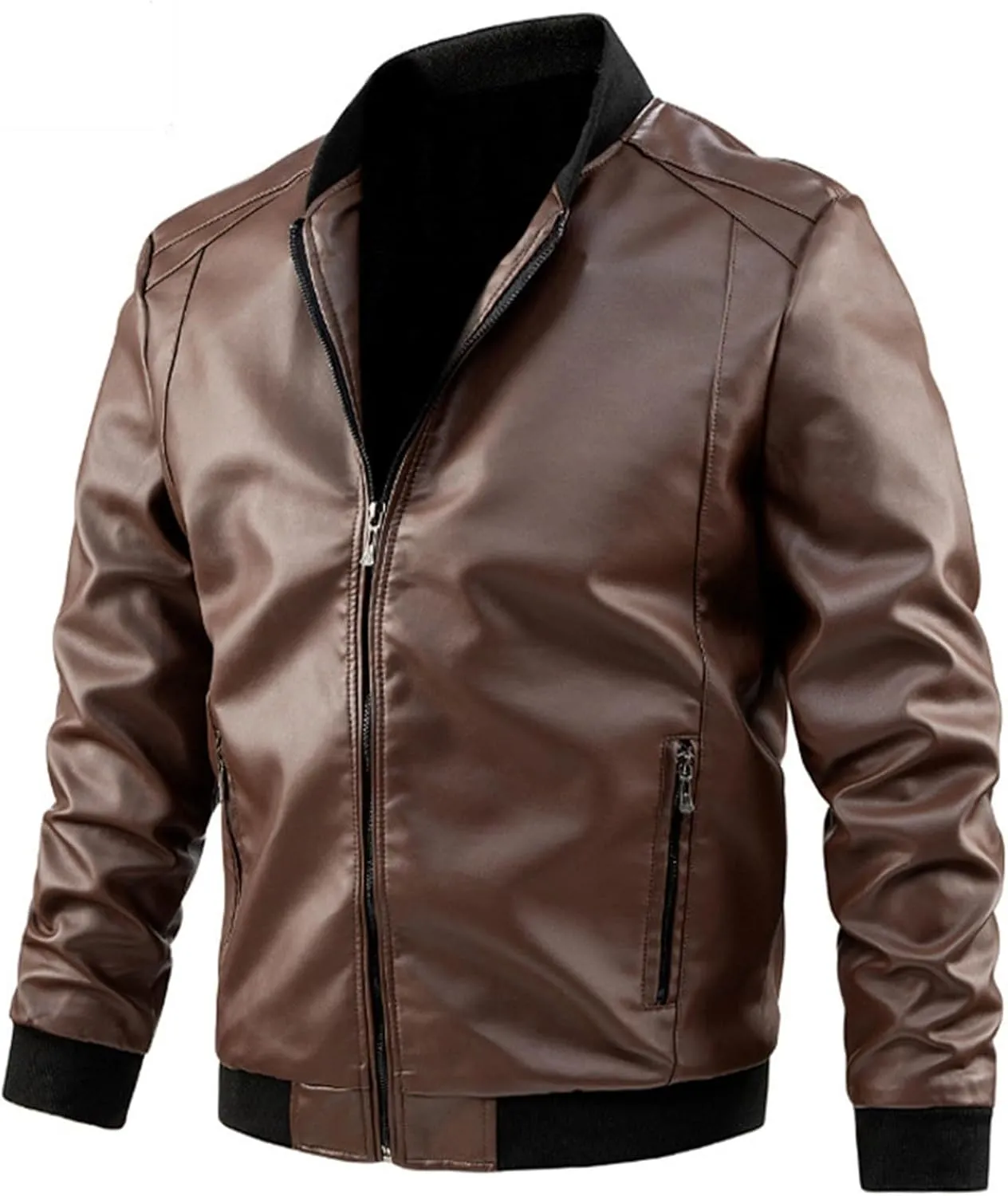 Windbreaker Men Jacket Plus Size Stylish Slim Leather Jacket Sweatshirt Men Falls Shirt Women's Trench