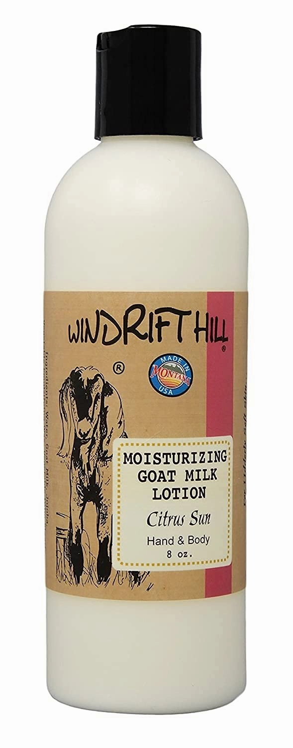 Windrift Hill Moisturizing Goat Milk Hand & Body Lotion 8 Ounce Bottle (Citrus Sun)
