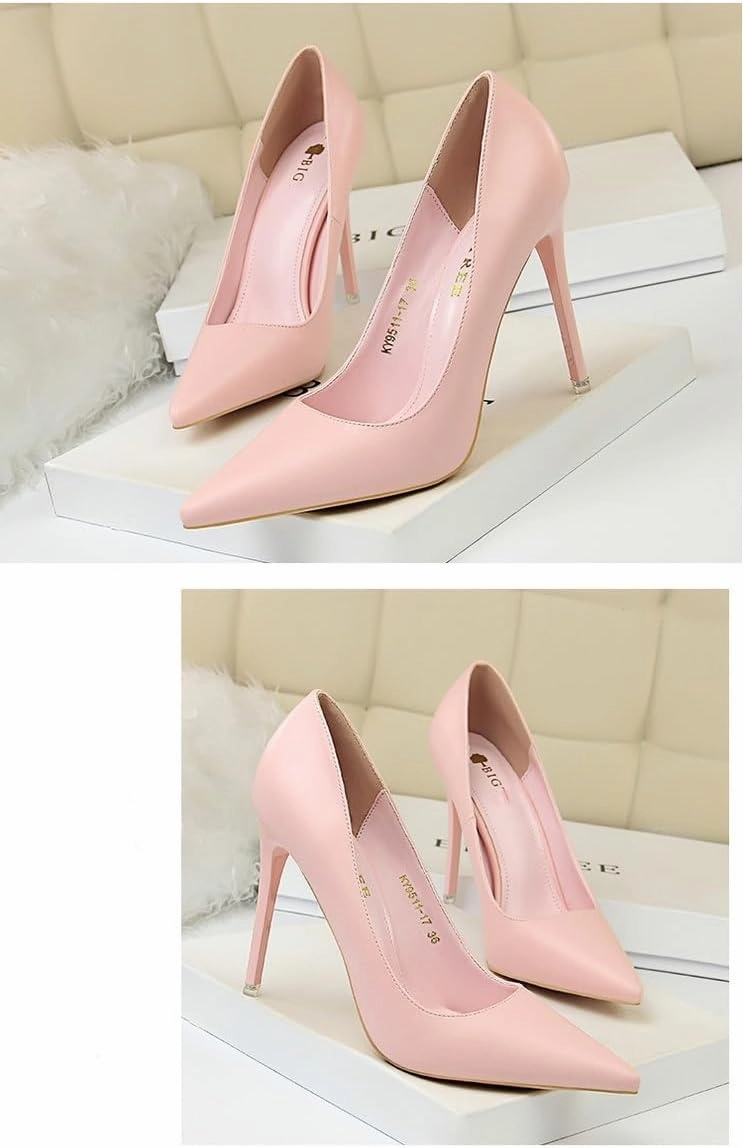 Women's Stiletto High Heels Pointed Toe Sexy Party Pumps for Evening Prom Dress Shoes - Classic Slim Heel