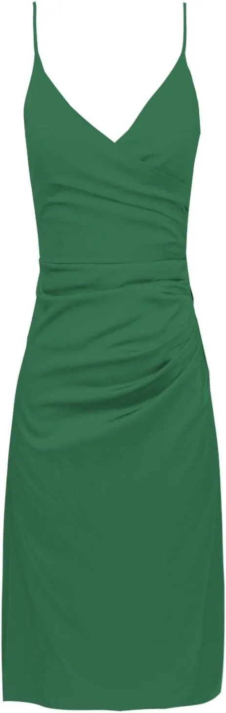 Women's Elegant Backless Pleated Satin Strapless Bridesmaid Dress Sequin Maxi Dress for Women