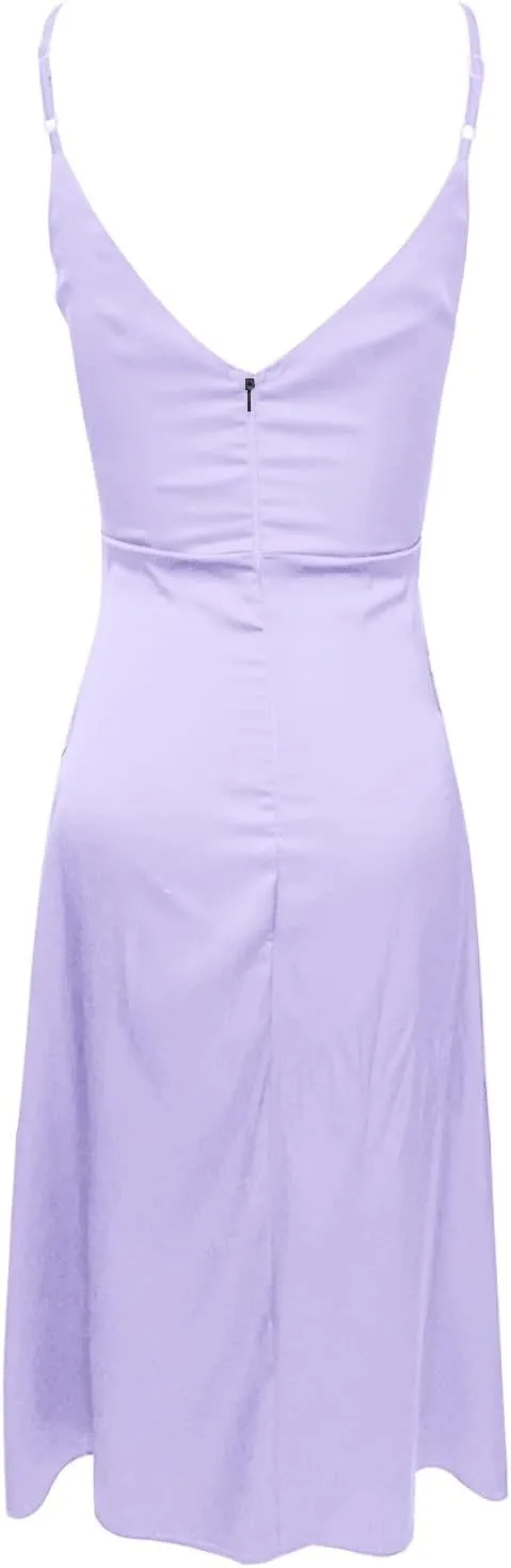 Women's Elegant Backless Pleated Satin Strapless Bridesmaid Dress Sequin Maxi Dress for Women