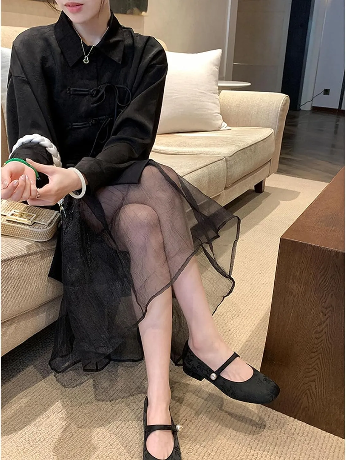 Women's Fashion Prints Mary Jane Chunky Heel,Comfortable Square Head Casual Work Office Dress Shoes