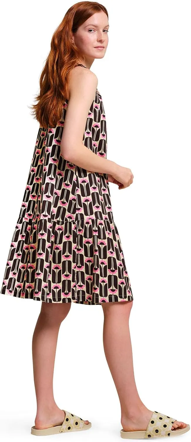 Womens Orla Kiely Bold Pattern Above The Knee Summer Beach Dress